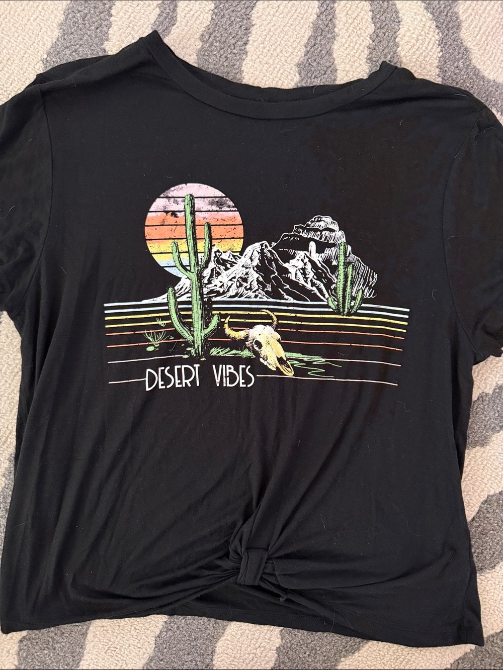 Rebellious One Black Short-Sleeve Desert Graphic Tee